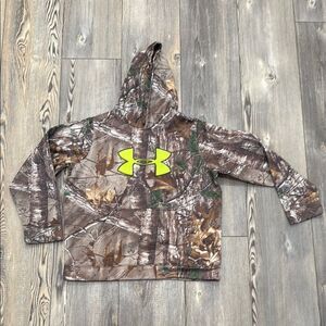 Under Armour Camo Hoodie with Neon Logo